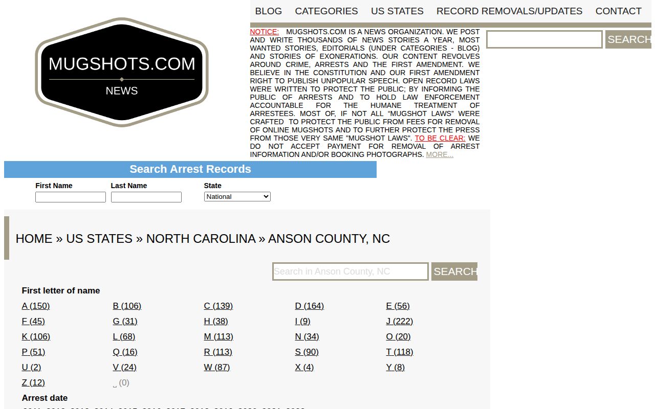 Anson County crime news source page