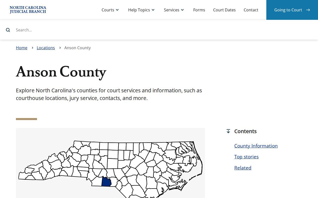 Anson County court records and case-search source